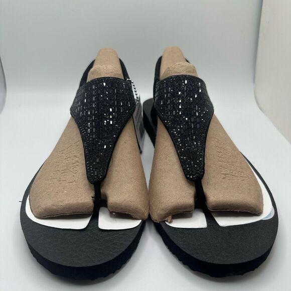 Skechers Women's Meditation - Rockstar Sling Back Sandal 10 BLACK - Picture 2 of 7